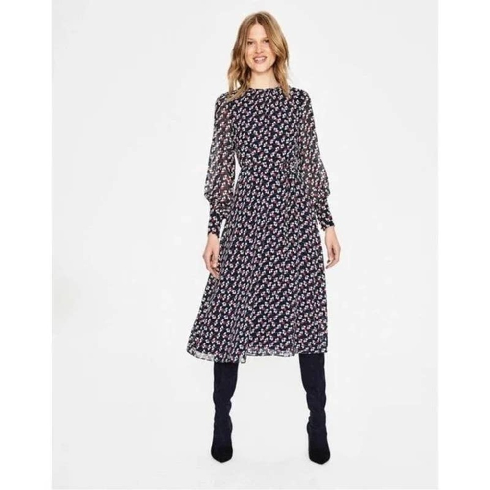 Boden Black and White Floral Maxi Dress